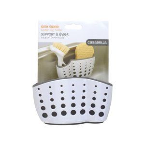 Casabella ~ Sink Sider Suction Cup Sponge Holder White/Gray